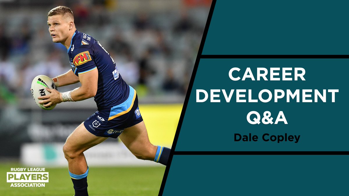 PART 3 of our Career Development Q&amp;A series features 
<a href="/dalecopley/">Dale Copley</a> from <a href="/GCTitans/">Gold Coast Titans</a>! 

Dale is currently completing a Bachelor of Laws (Honours) at Queensland University of Technology.

📄: bit.ly/CDev_DC

#RLPA