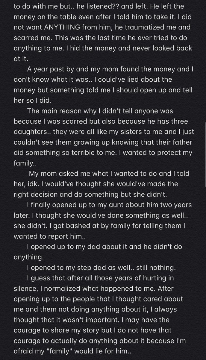 thank you to all the brave &amp; strong men &amp; women who shared their story. i've gained courage to now share my story. to all the ones who are not able to speak up, know that you are not alone &amp; you are also strong &amp; brave.