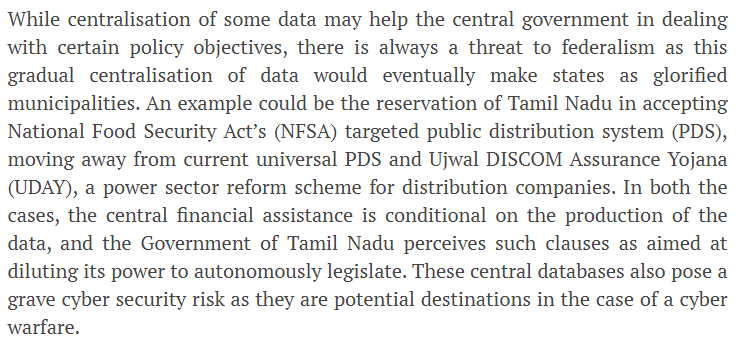 logic's tweet photo. #DataCentralisation strips of #DataFederalism in a #DataDemocracy and that means loss of power for states to even have their own policy. Tamil Nadu is a classic example https://t.co/L9QckgxLgC