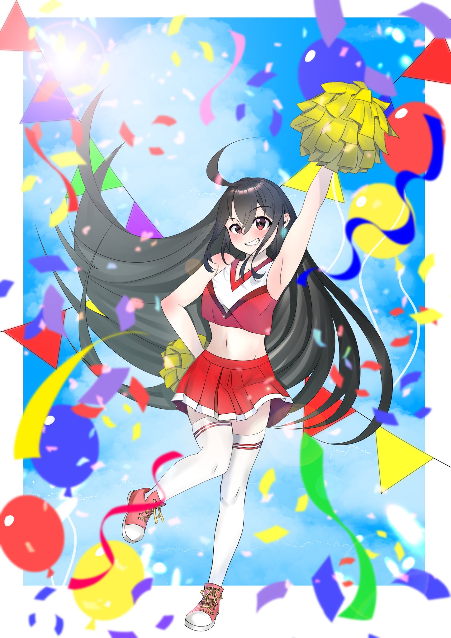 Summer Sky チアガール描きました Z イラスト好きな人と繋がりたい チアガール 女の子 可愛い 創作クラスタと繋がりたい オリジナルイラスト 応援 デジタルイラスト オリキャラ T Co Nkmrgofjwk Twitter