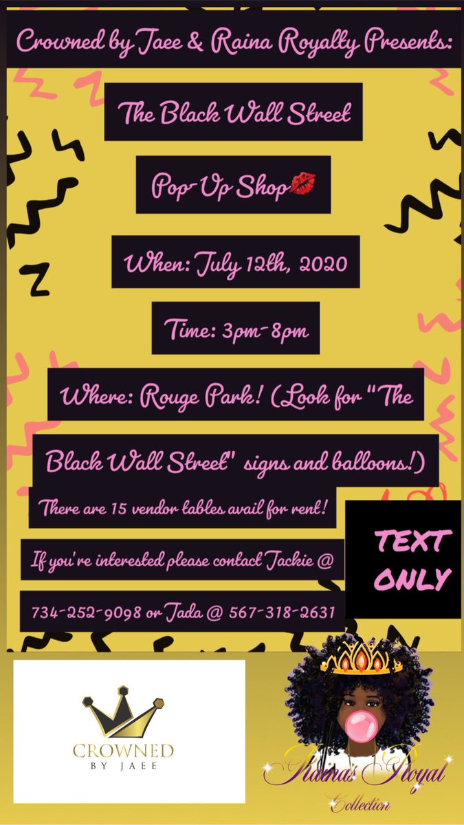 jacquiebaeog's tweet photo. #BlackOwnedBusiness #BlackLivesMatter #Detroit #detroitbusinessowner #popupshop https://t.co/h0wcvmRIxp