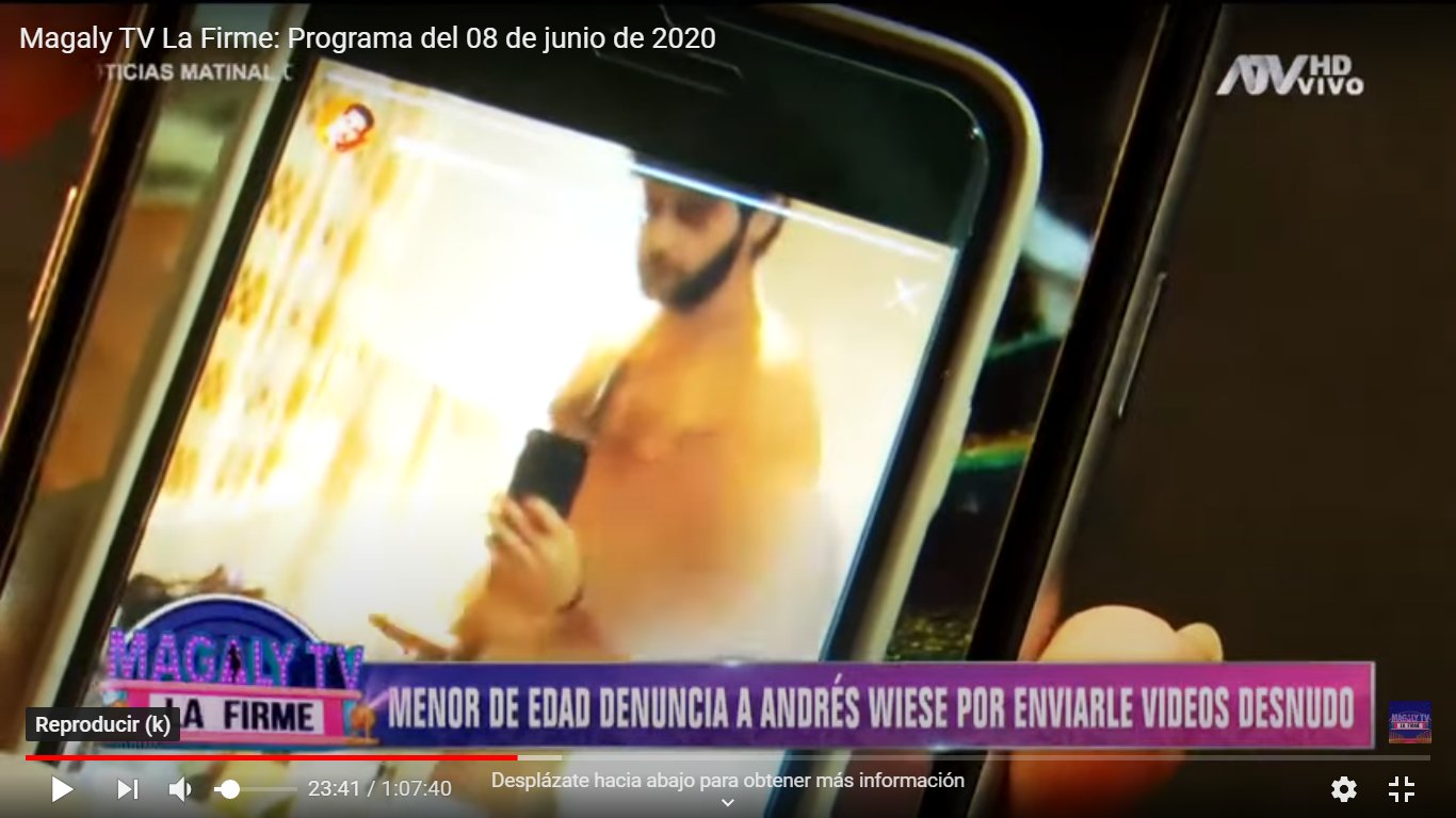 Macumbera on X: #PorElPackDeRicolasYo Hay un segundo que el programa de  @magalyperu #MagalyTvLaFirme no colocó el mosaico de la manera correcta y  dejó ver al actor Andrés Wiese completamente desnudo en TV