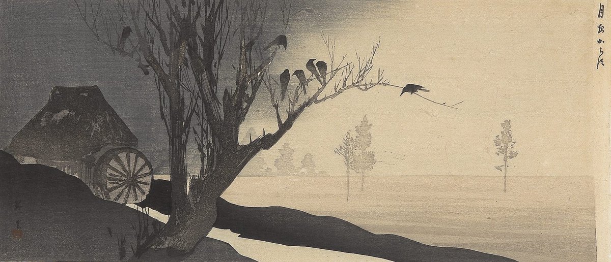 Ravens in Moonlight, 1910, Yamamoto Shoun