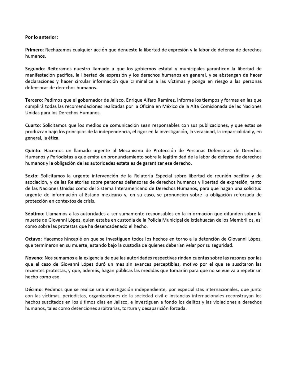 imdecac's tweet photo. #AltoALaCriminalización| Rechazamos el manejo irresponsable de información, que pone en riesgo a defensor@s de derechos humanos en #Jalisco #DefenderEsUnDerecho #JusticiaParaGiovanni  @ElFinanciero_Mx @Nacion321 @EnriqueAlfaroR @FiscaliaJal @MacedonioTamez - @julioastillero https://t.co/G8Vvp5iKwA