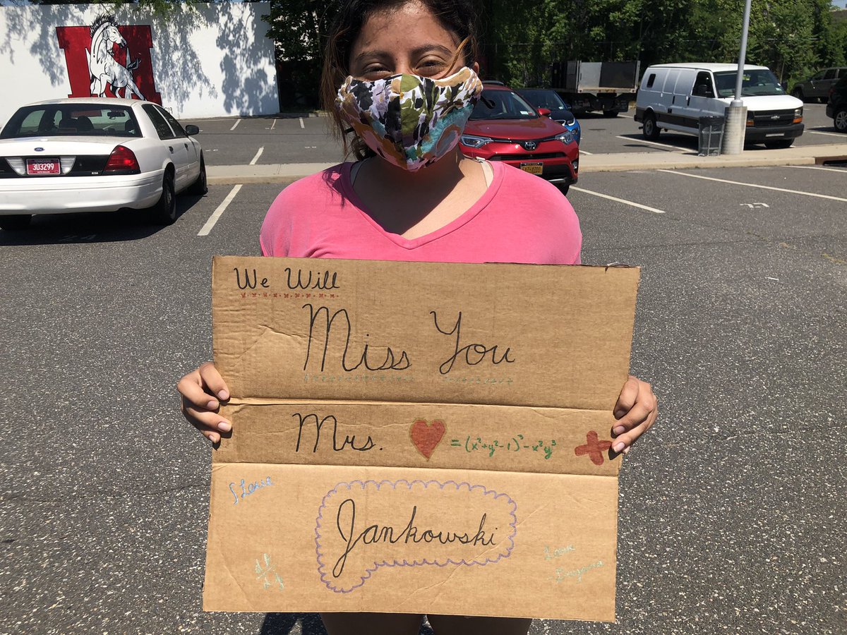 Mrs. Jankowski is retiring this year. She was cleaning out her classroom and administrators, teachers, and students drove in a car parade outside her classroom to wave to her. Happy retirement <a href="/jankowskimath/">Fran Jankowski</a>