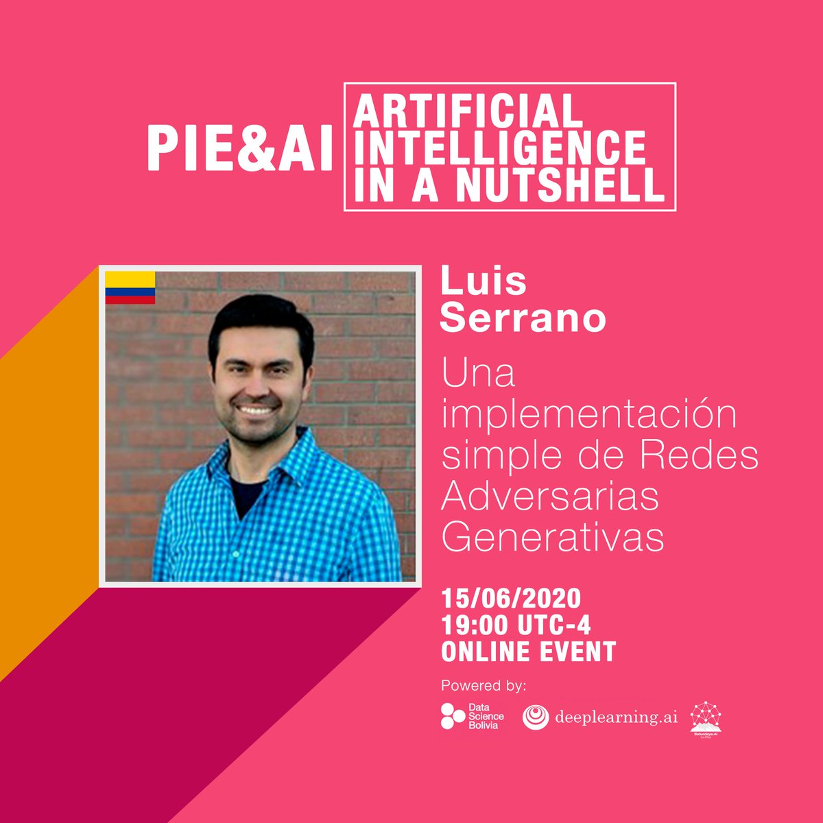SaturdaysAILP's tweet photo. Te presentamos a nuestro speaker de nuestro mega evento!
🙌 Luis Serrano 🙌
Más información e inscripción en 👉
https://t.co/CY31uq0zMk https://t.co/MCBWREUX7D