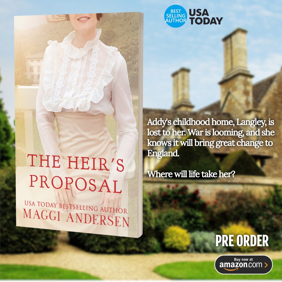 maggiandersen's tweet photo. Pre-Order 99 cents https://t.co/erVAiNBDU6 THE HEIR'S PROPOSAL a WWI romantic suspense. #romanticsuspense #spies #EdwardianRomance #amwriting #romance #books #reading #bookstagram #bookreviews #booklover #writing #bookblogger #booksbooksbooks #publishing https://t.co/2MwUZsRKzc
