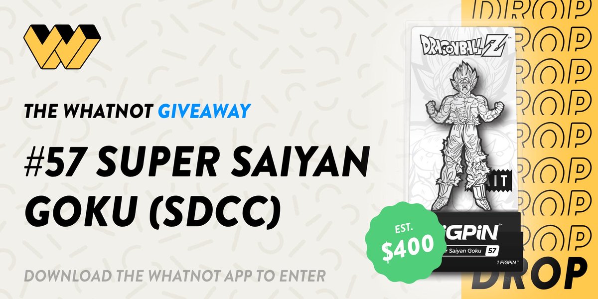 Kayden073036502's tweet photo. You can win a Super Saiyan Goku FiGPiN
by entering the drop on the Whatnot app from @realwhatnot. Drop closes 06/16 at 6pm PT. https://t.co/udvrH0GnCH https://t.co/AsVCbYgmOu