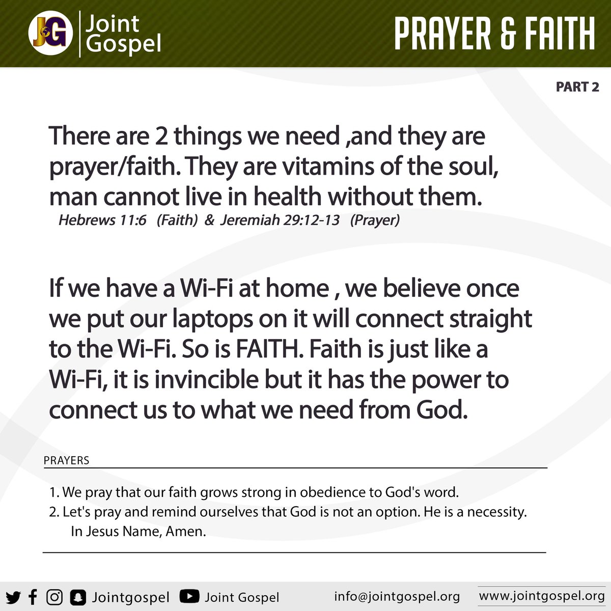jointgospel's tweet photo. P R A Y E R + F A I T H (Part 2) https://t.co/g75PXMz51N