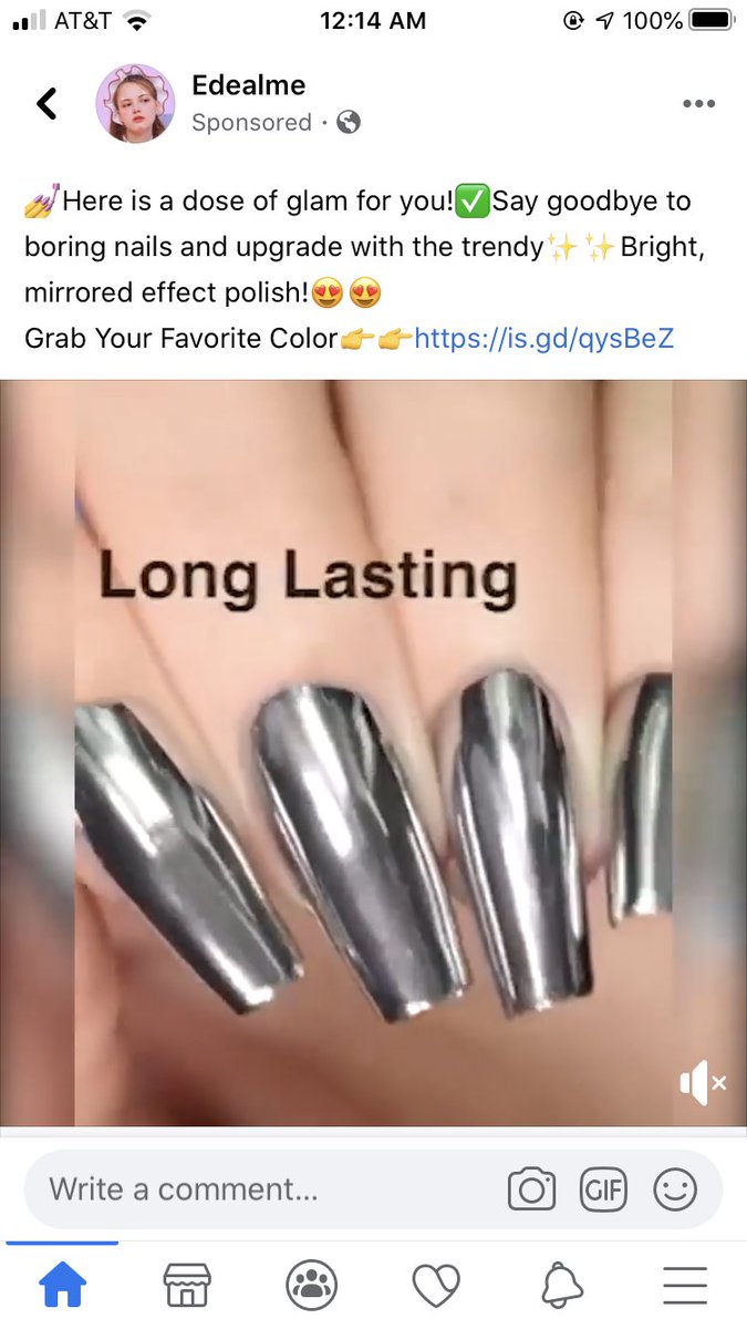 MashaAviva's tweet photo. @nailogical I saw this ad on facebook and I believe it's using your videos from your mirror polish video (the conspiracies continue) https://t.co/yAY0wHfutb