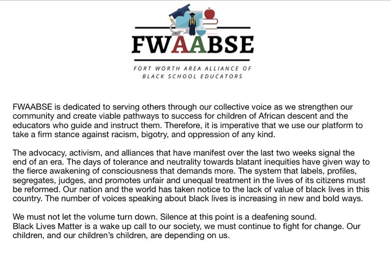 Fort Worth Area Alliance of Black School Educators tweet media
