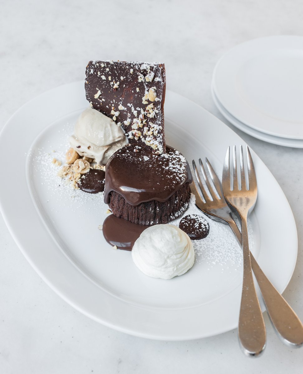Have you ever ordered <a href="/brasserie19/">Brasserie 19</a>'s Warm Chocolate Cake to-go? Let us know what you think. #dessertfirst ⁠