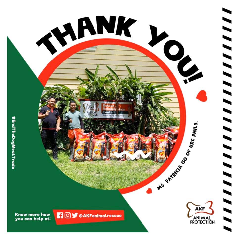 AKFanimalrescue's tweet photo. Thank you so much, Ms Patricia Go of URC Phils for donating dogfood for our rescues. ❤️❤️
#AKFanimalprotection
#WeFeedAsOne
#TopBreedDogFood https://t.co/CTOS7LHg7l