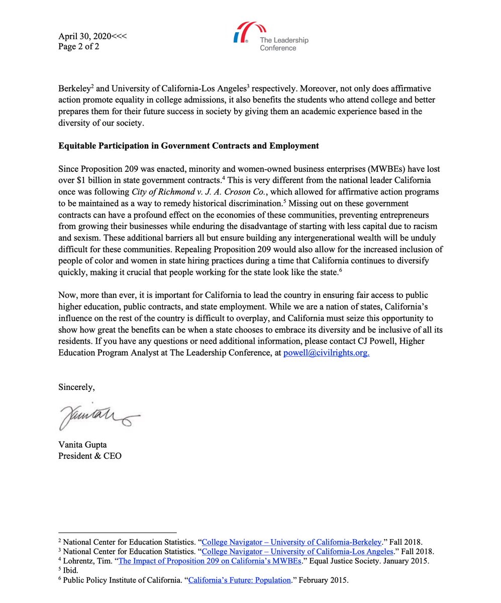 Screenshot of page 2 of our letter. The full text is available at the link in the original tweet.