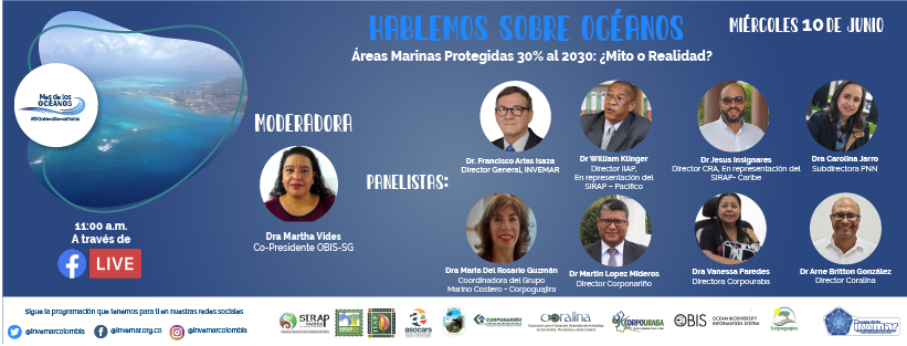Mañana a las 11:00 a.m. vía #FBLive estaremos hablando sobre "Áreas Marinas Protegidas: 30% al 2030 ¿Mito o Realidad?.
Conéctate con nosotros a través de 👇facebook.com/invemar.org.co/