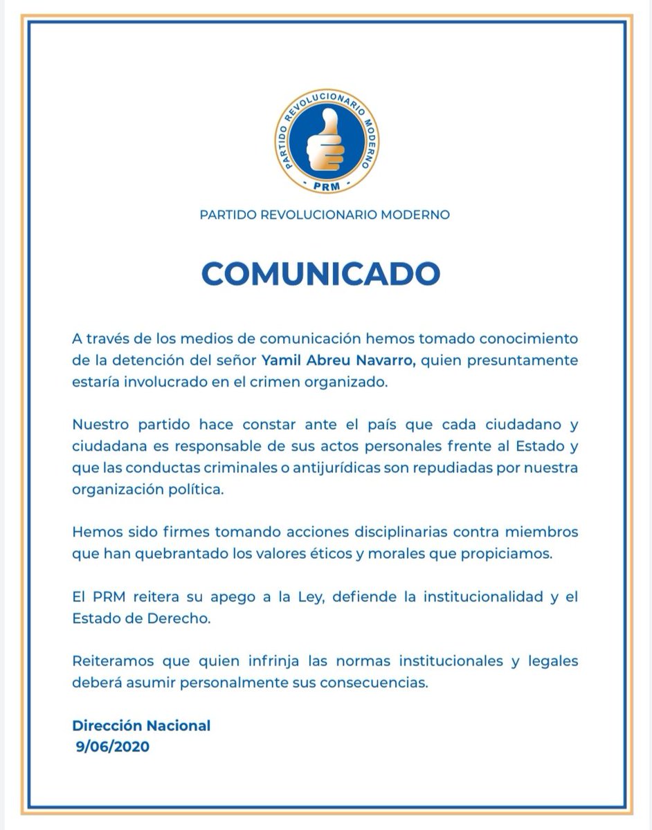 carluisasencio1's tweet photo. El PLD no somete a ninguno de sus funcionarios ni los expone ante la ley cuando comente sus altas fechorías; el PRM  izo lo que el PLD en 8 año no ha hecho #ELCAMBIOVA y el #PLDSEVA 

QUE VENGA LA VERDADERA JUSTICIA 

https://t.co/ihh01eZtn9
