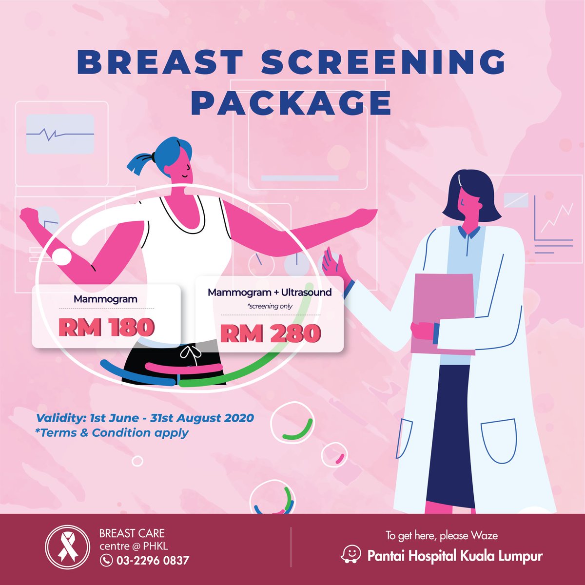 PantaiHospKL's tweet photo. A mammogram is used to look for signs of breast cancer and can detect as early as two years before a lump can be felt! If you are above 40, It is recommended for you to have regular mammogram screening.
To know more, give us a call at 03 2296 0837.
#FightAgainstCancerTogether https://t.co/nJ43Y26Id0