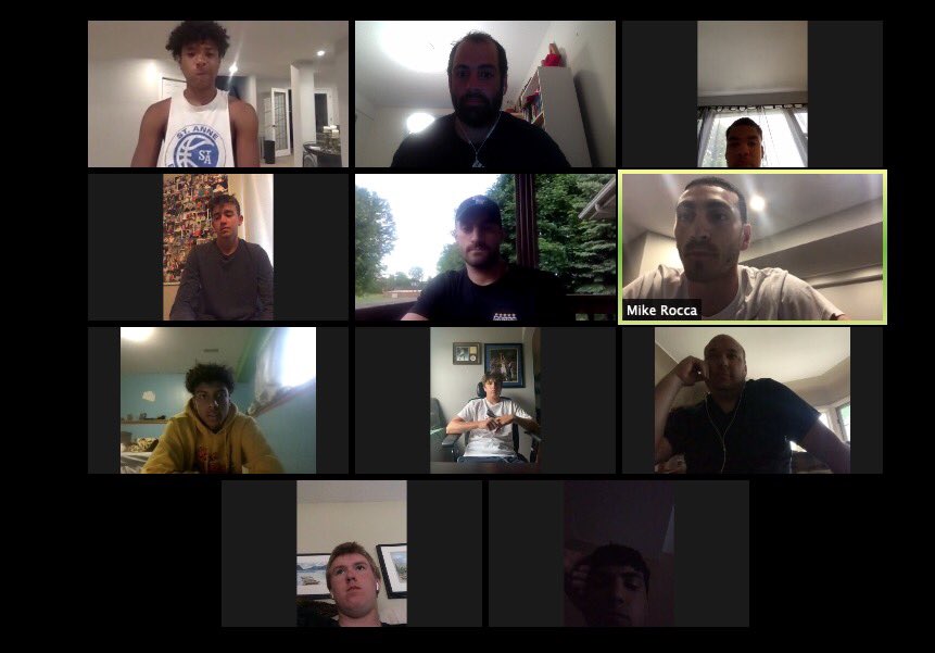 A big thank you goes out to Mike and Joe Rocca from @roccabasketball for coming on our U16s Zoom call🏀 These two expressed the importance of being self-driven during these times, accountability within a team and so much more🗣 #LancerFamily