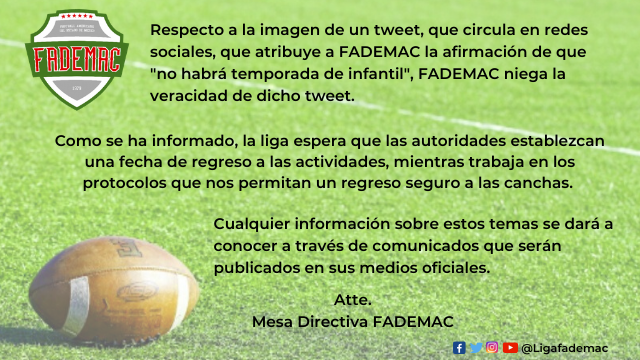 📣Comunicado FADEMAC
