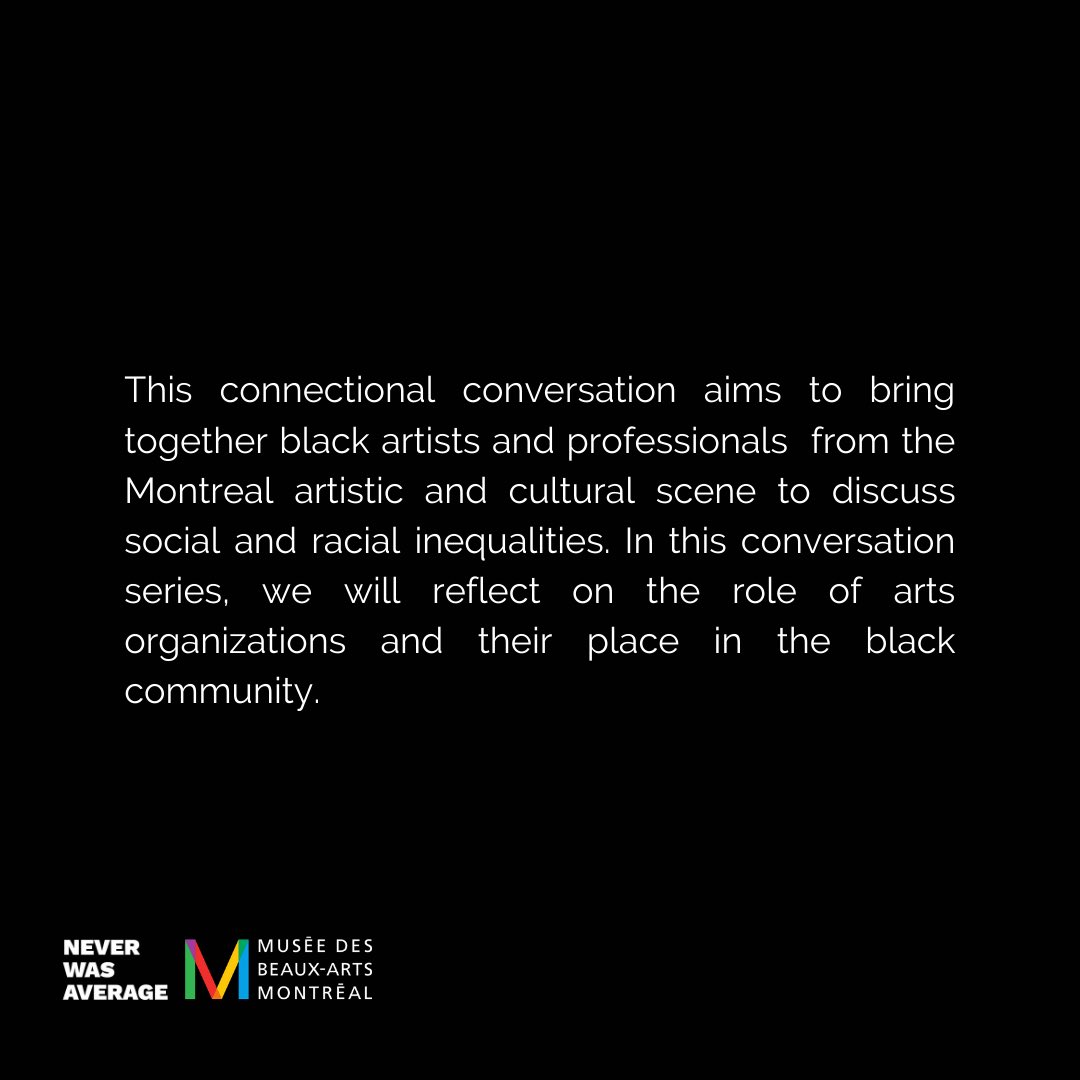 schaelmarceus's tweet photo. *Reposting with updated visuals*
This Sunday, I will be taking part in a virtual conversation with #NeverWasAverage and @mbamtl on Black Skin in Art. Sharing french details and RSVP link in answers 🌹 https://t.co/0vkbnx3yMk