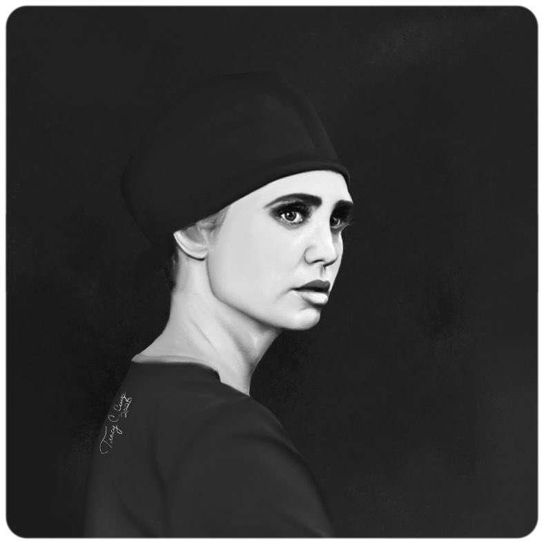 Only1Tracy's tweet photo. How about a #graphite #charcoal #drawing of @FionaGubelmann #mommyslittlegirl #tulipsinspring #onedayatatime #daytimedivas #royallyeverafter as #drmorganreznick ? I miss @GoodDoctorABC ! #drawings #fionagubelmann #artwork #TheGoodDoctor #morganreznick #graphiteart https://t.co/audjpcnciu