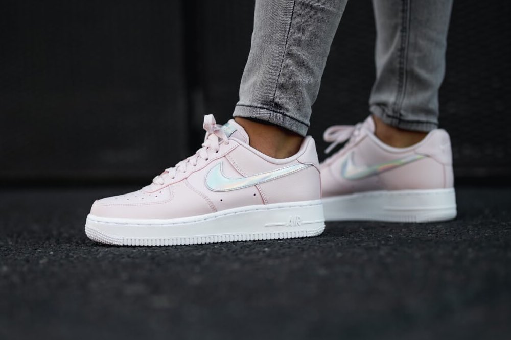 air force 1 07 barely rose irridescent white f