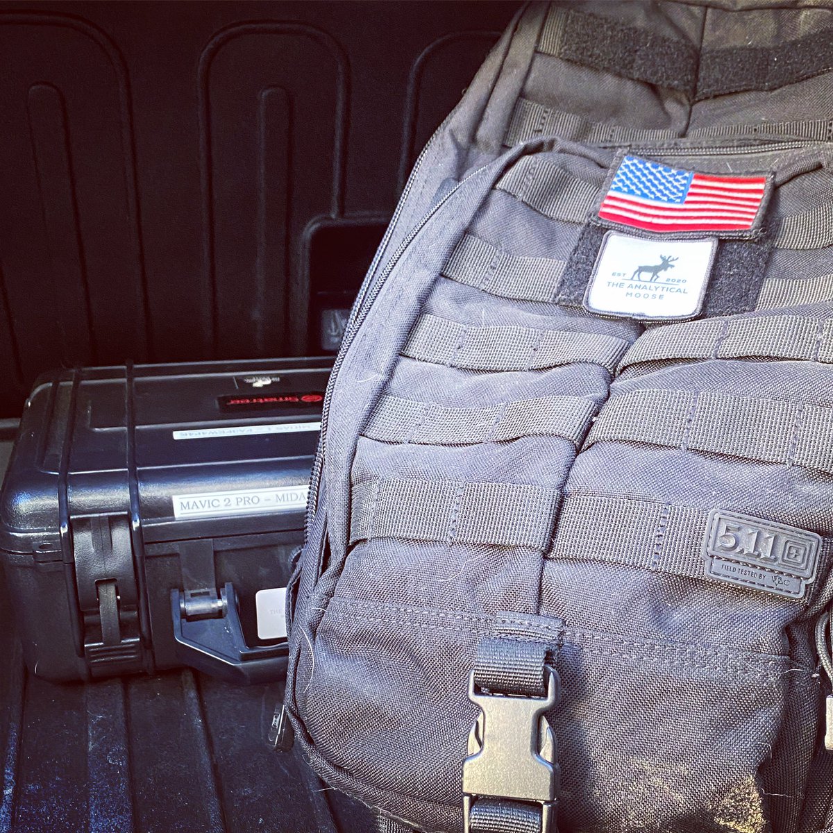 AnalyticalMoose's tweet photo. Midas1 is packed and ready to go on its first official mission tomorrow. 
#theanalyticalmoose #themooseisloose #wosb #cmasapprovedcontractor #womeninGIS #commericaldrones #certifiedUASpilot #thisisredding #ESRIBusinessPartner #dronedatacollection #dronedataprocessing https://t.co/iNmnt48BVC
