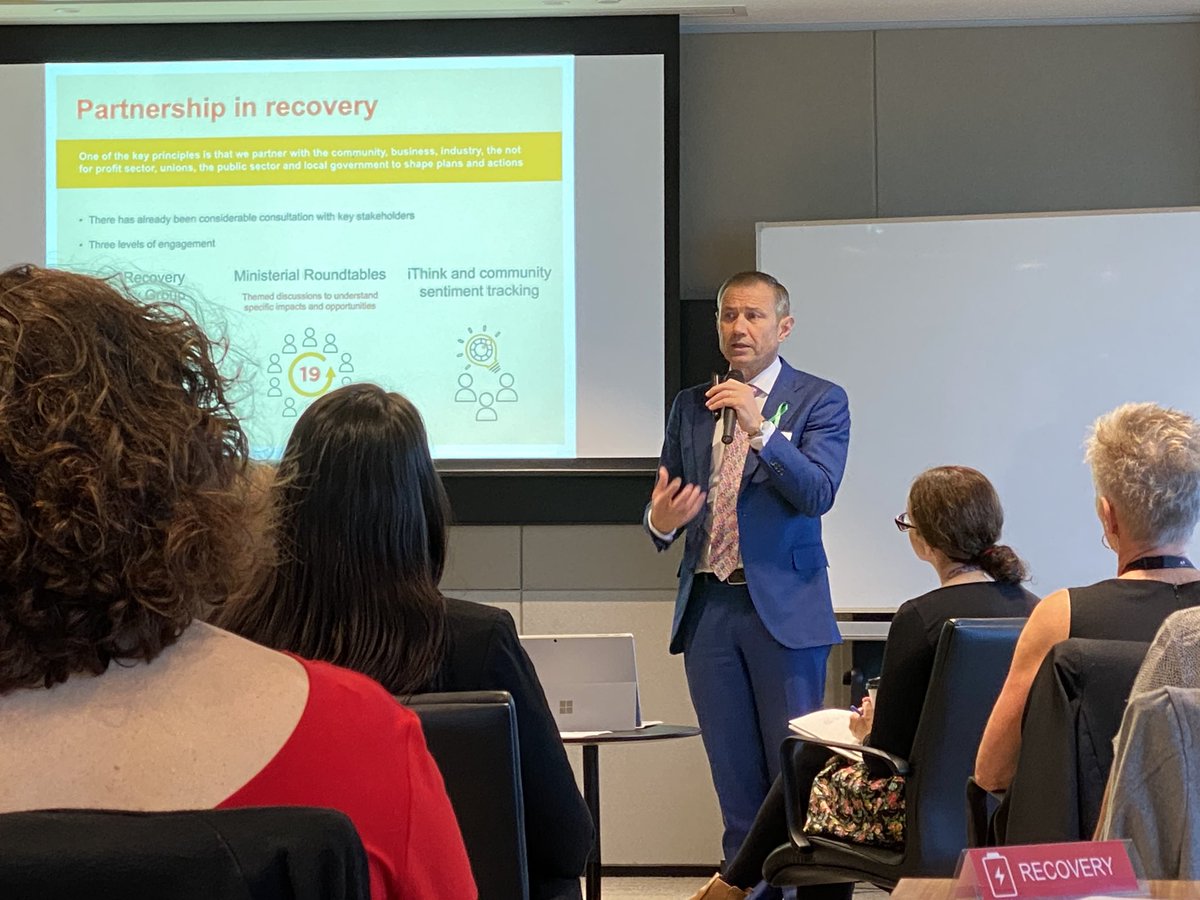 LearneWAPHA's tweet photo. #partnershipinrecovery is an important conversation between government and the wider stakeholder community to build on the positive experience of Covid 19 - working together on remediation of impacts and leveraging the positive outcomes #RogerCook#togetherwecandothis https://t.co/zEozf4R2Ys