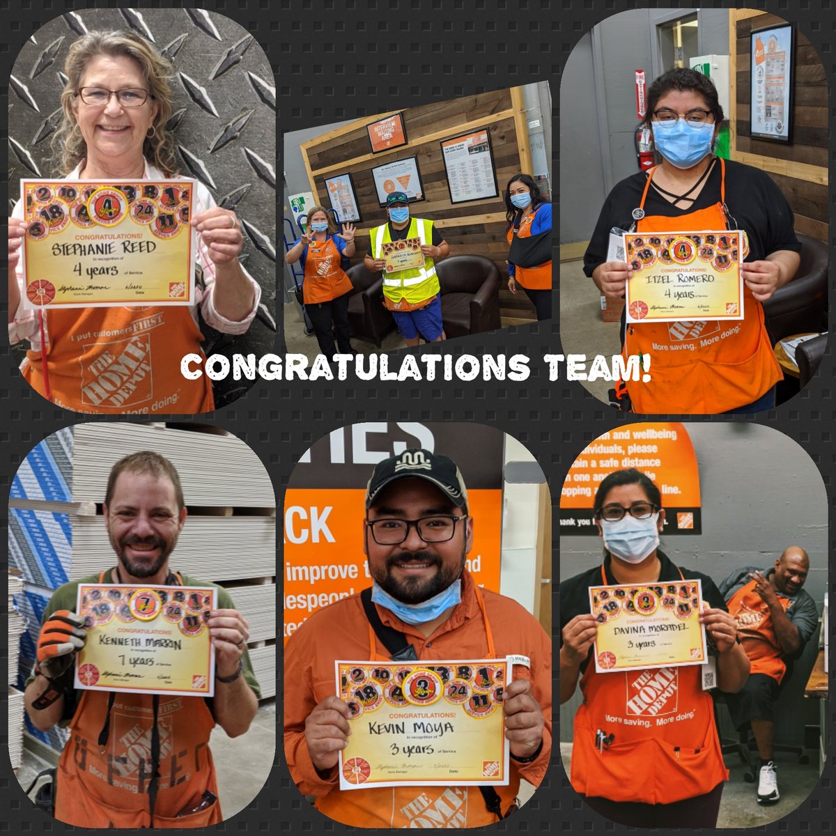 Congratulations to these associates! They are truly amazing and I have so much gratitude for all they do everyday! Happy Anniversary!!!#ONESTORE6544 @steph24thomas @OPS_6544 <a href="/RiojasJaclyn/">Jaclyn</a> <a href="/EsquivelRxe463/">Ruben Esquivel</a> <a href="/Marcos_THD/">Marcos Mendez</a> @bsb823