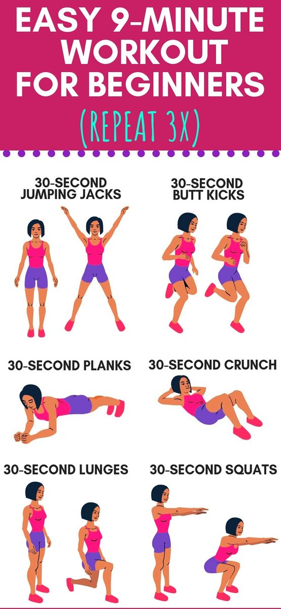 A quick and simple workout to try at home. Great starter for beginners. Give it a try!! 👍