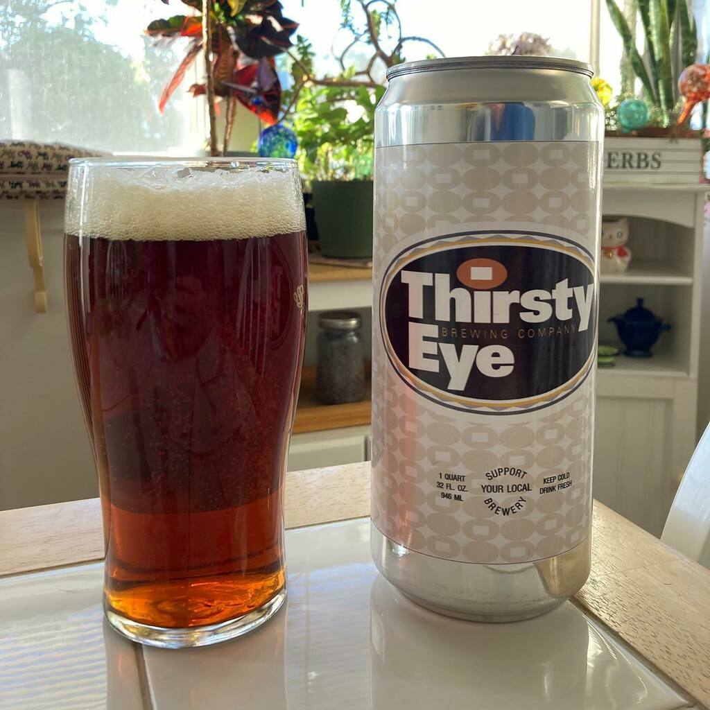 This is el Ojo Rojo from Thirsty Eye Brewing Co. Our red ale starts buttery smooth with a medium body of caramel slightly-sweet malty deliciousness inspired by Old World tradition. Finishes dry with a touch of modern American fruity hops. Take one home … https://t.co/Yp02XDdX0B https://t.co/SqUAms6jPH