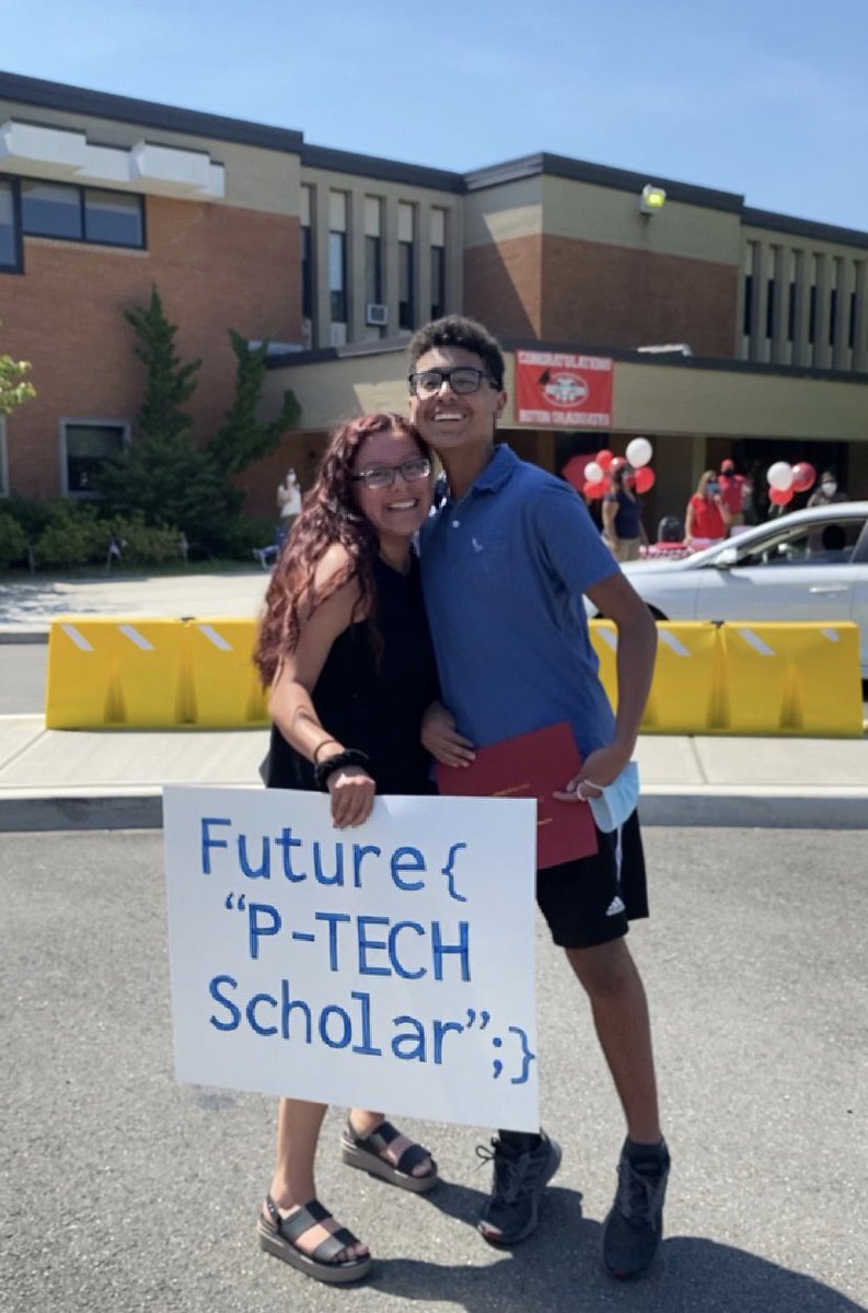 carolscabrera's tweet photo. Can we take a sec and look at the joy on my brothers face... P-TECH was his #1 choice and he GOT IN 🌟💗 So proud :)

Just 2 Roton graduates and 2 @PTECHNorwalk scholars 📚 https://t.co/EA37BHxEQm