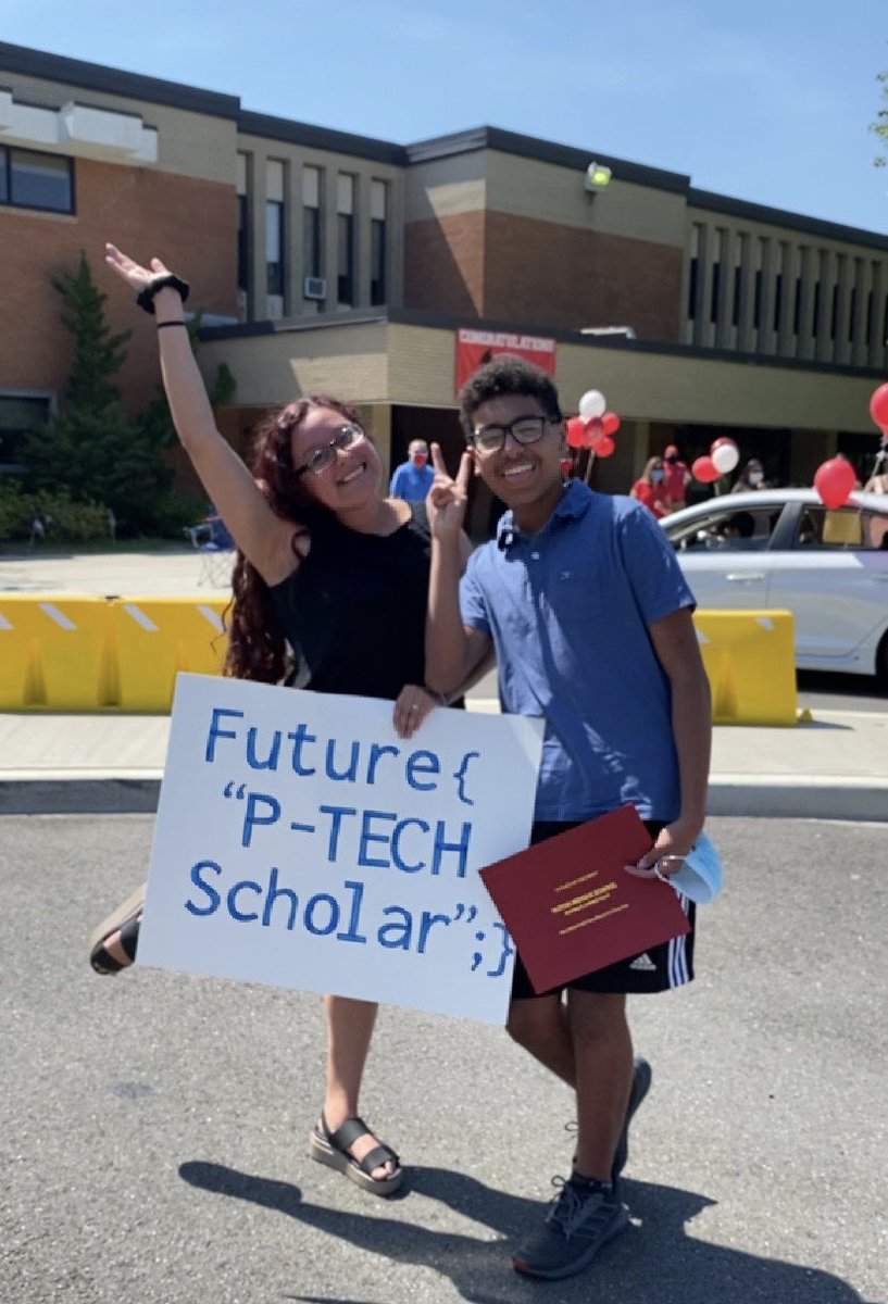 carolscabrera's tweet photo. Can we take a sec and look at the joy on my brothers face... P-TECH was his #1 choice and he GOT IN 🌟💗 So proud :)

Just 2 Roton graduates and 2 @PTECHNorwalk scholars 📚 https://t.co/EA37BHxEQm
