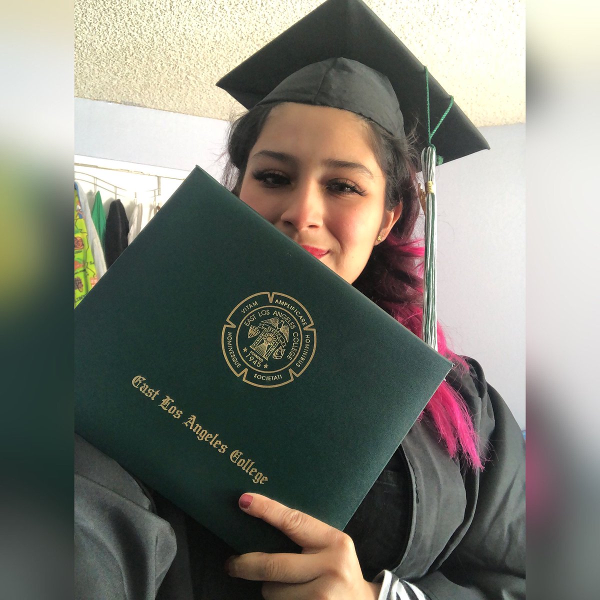 Mslilcoldplay's tweet image. Your 2020 East Los Angeles College Graduate! 👩🏻‍🎓🥳

Associates in Arts with an Emphasis on Social and Behavioral Sciences!!  

Next Stop: Registered Nurse License at Antelope Valley College  👩🏻‍⚕️
#associatesdegree #collegegrad #steponecomplete