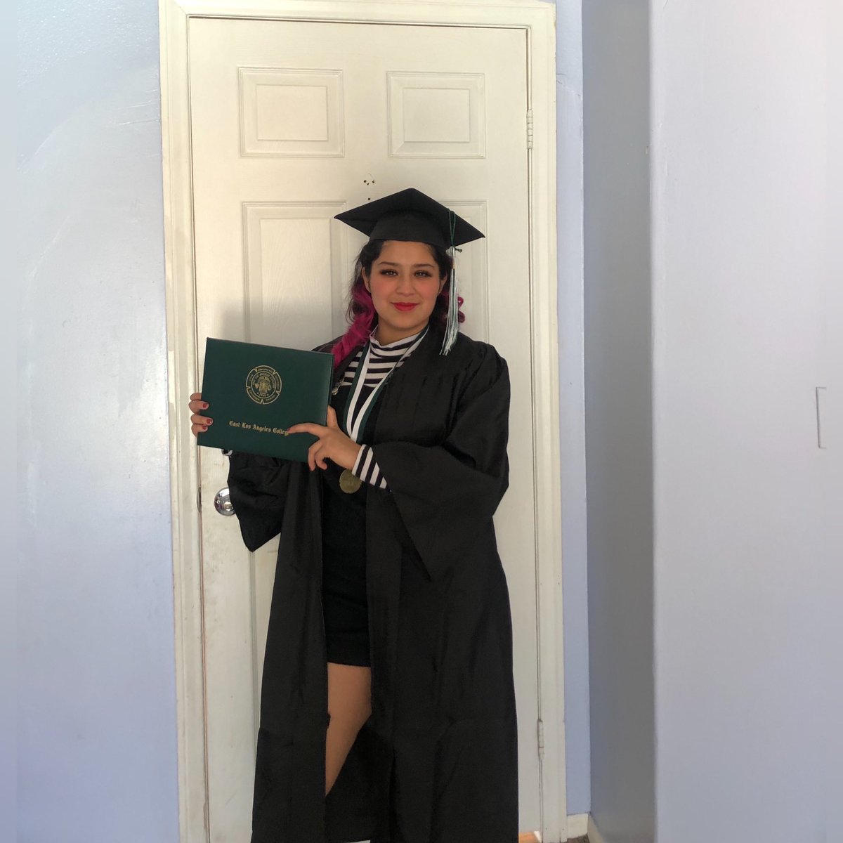Mslilcoldplay's tweet image. Your 2020 East Los Angeles College Graduate! 👩🏻‍🎓🥳

Associates in Arts with an Emphasis on Social and Behavioral Sciences!!  

Next Stop: Registered Nurse License at Antelope Valley College  👩🏻‍⚕️
#associatesdegree #collegegrad #steponecomplete