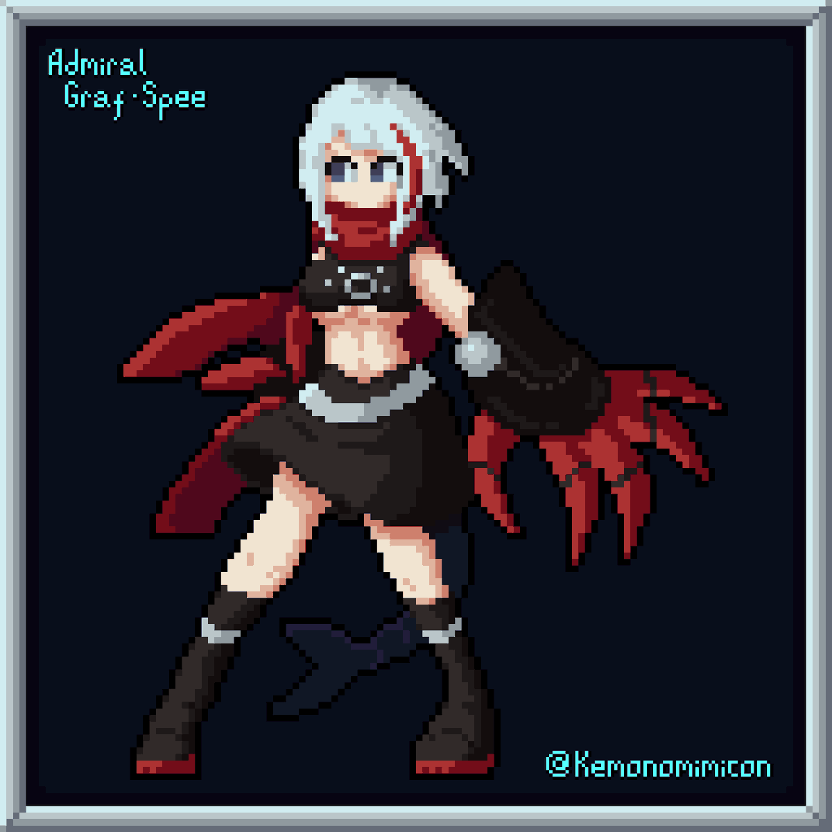 I decided for once that I was going to do something for <a href="/Pixel_Dailies/">Pixel Dailies</a>. Today's theme was #claws, and I think Spee's fit it quite well (even though I suck at drawing them :P)
#Aseprite #AzurLane #PixelArt #Pixel_Dailies