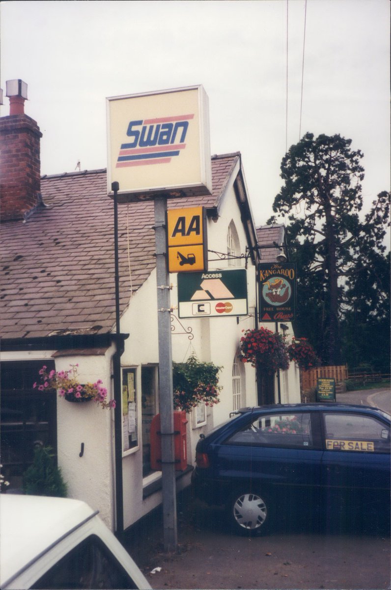 Day 170 of  #petrolstationsSwan, Forge Garage, Aston-on-Clun, Shropshire 1998  https://www.flickr.com/photos/danlockton/16270413845/  https://www.flickr.com/photos/danlockton/8334279891/Still going  http://www.forgegarage.biz  next to Kangaroo Inn  http://www.thekangarooinn.co.uk/#/home/4553745351Swan Petroleum—now owned by  @NWFFuels Note the old Amoco logo on pump