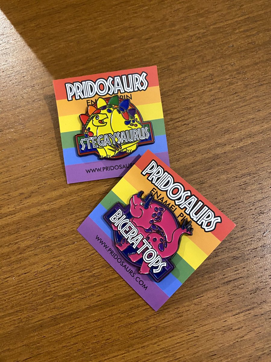 MadLatham's tweet photo. Thank you @JordanRasko for the incredible #Pridosaurs pins. ππ¦ https://t.co/i8NCIhnD9K