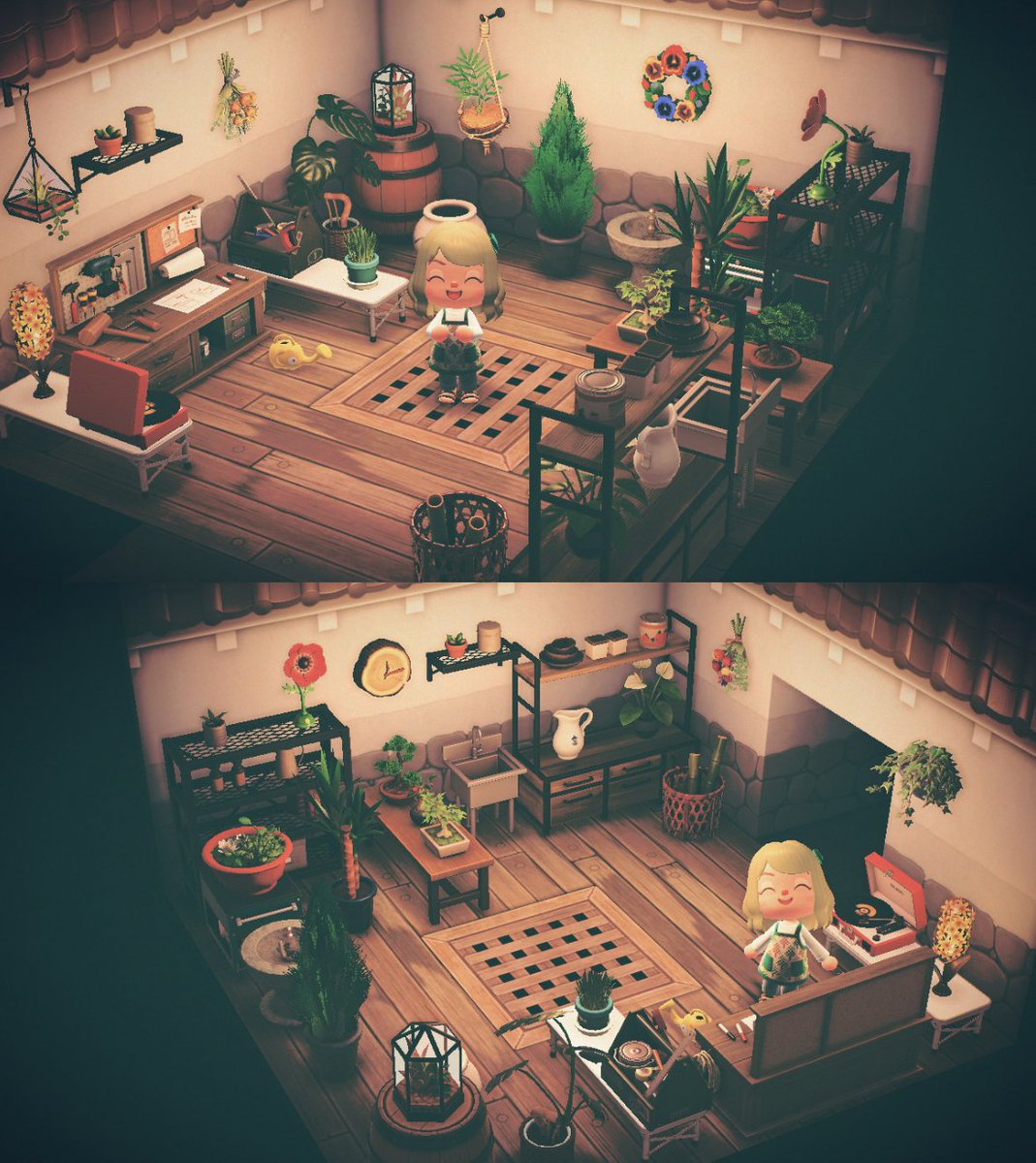 184. Une pièce florale !(Source :  https://www.reddit.com/r/AnimalCrossing/comments/gzftzh/really_excited_about_my_garden_room/)