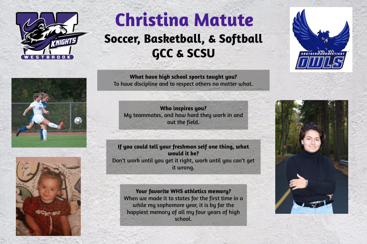 wpsKnights's tweet photo. Congratulations to the Senior Athlete graduating Class Of 2020! Westbrook Athletics is proud to have seen your growth on the field and in the classroom. We wish you the best in all of your future endeavors! #GoKnights #WHSKnights #CIAC #StudentAthletes https://t.co/ElOUAmYK3Y