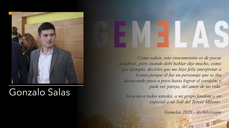 Este cuncumenino se despide, no soy de muchas palabras pero estoy muy agradecido y enamorado de mi Sofi del tercer milenio 😍❤️ #GranFinalGemelas