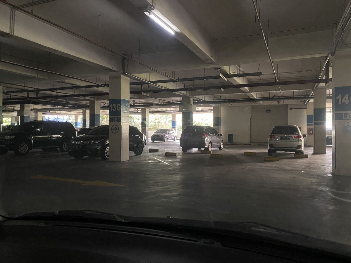 Sekarang parkiran pun di PSBB in ya? Hemmm. Lama2 kendaraan di suruh rapid test ini mah 😭