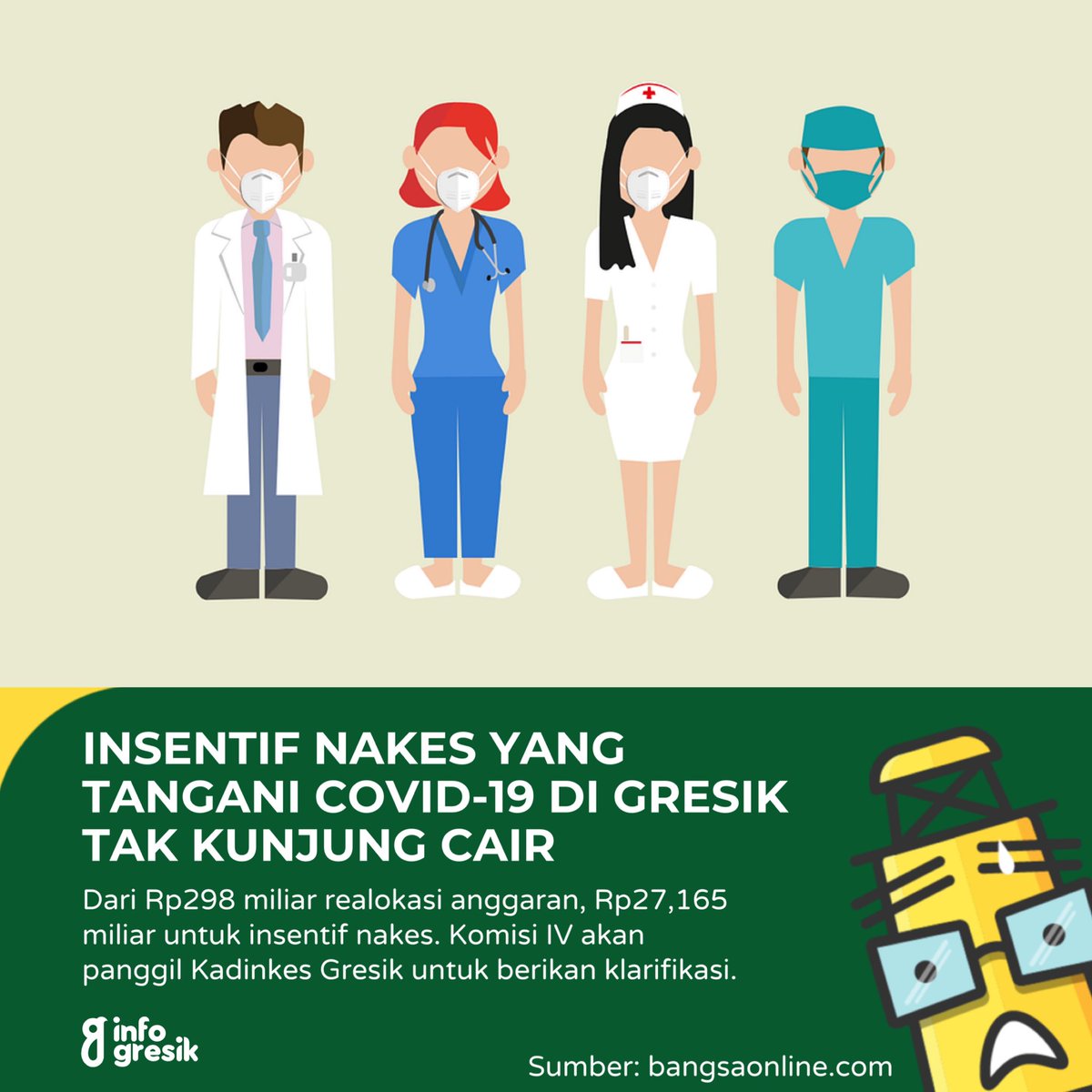 infoGRESIK's tweet photo. Insentif tenaga kesehatan Gresik yang tangani Covid-19 tak kunjung cair.

Selengkapnya: https://t.co/TGpgUR6haJ https://t.co/7zLPtwamtT