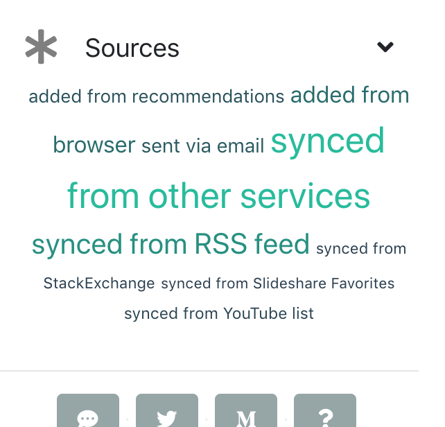 GrabDuck's tweet photo. GrabDuck remembers where each bookmark came from, so it's easy to view a list of your bookmarks filtered by source. https://t.co/2OIlbyEHDf