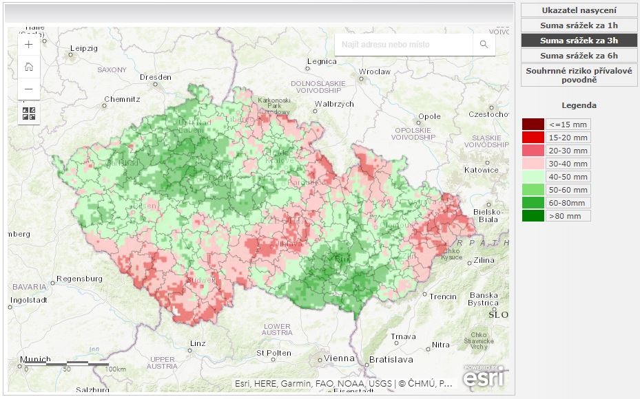 #hydro Doporučujeme prohlédnout indikátor přívalových povodní - Flash Flood Indicator. Hlavním úkolem tohoto nástroje je detekce potenciálního rizika vzniku přívalové povodně.
Zde: 
hydro.chmi.cz/hpps/main_rain…