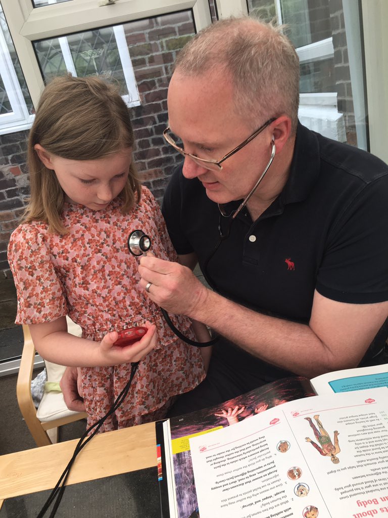 Felicity starts the day today with amazing facts about the human body! Such fun working out our heart beats.. and why Daddy’s is a little but strange! <a href="/DaVinci_BPS/">DaVinci_BPS</a> <a href="/BlackrodPSch/">Blackrod Primary</a>