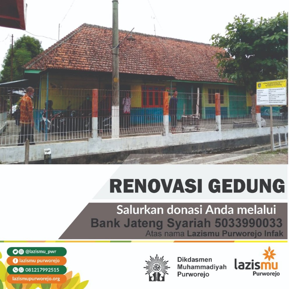 SLB Muhammadiyah Kutoarjo akan menempati gedung yg saat ini kondisinya belum layak untuk proses pembelajaran.
Untuk itu Lazismu membuka donasi guna merenovasi gedung dan melengkapi sarana prasarana SLB Muhammadiyah yang belum memadai. 
#lazismupurworejo #memberiuntuknegeri