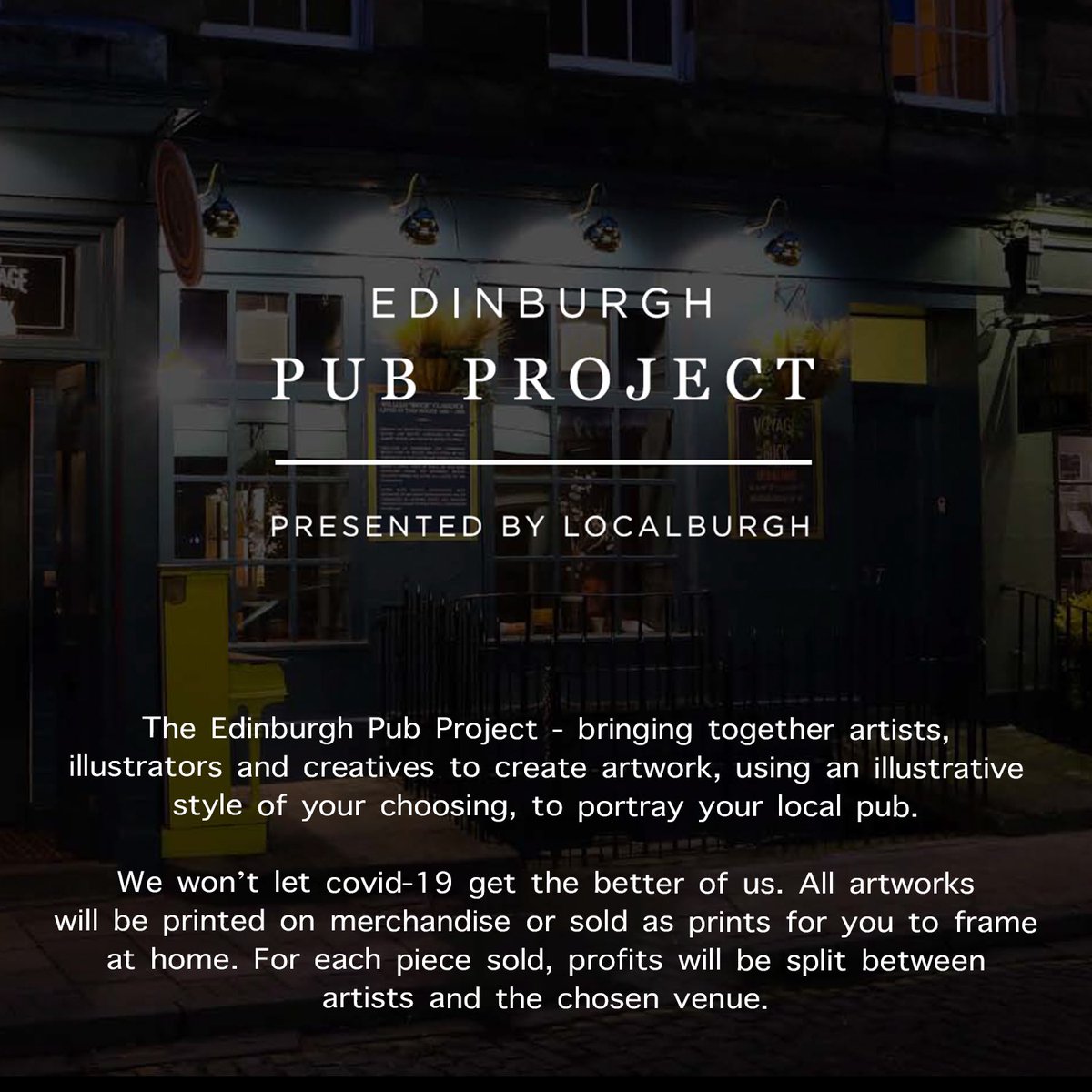 localburgh's tweet photo. welcome to the amazing artists submitting to support local venues across the city. Check out the latest works from Nick Murray, Alexandra Borghino and the @localburgh team! Fancy supporting your local? Learn more through ‘#EdinburghPubProject’ in bio #edinburghartist #Edinburgh https://t.co/Eo1Oplz1Iv