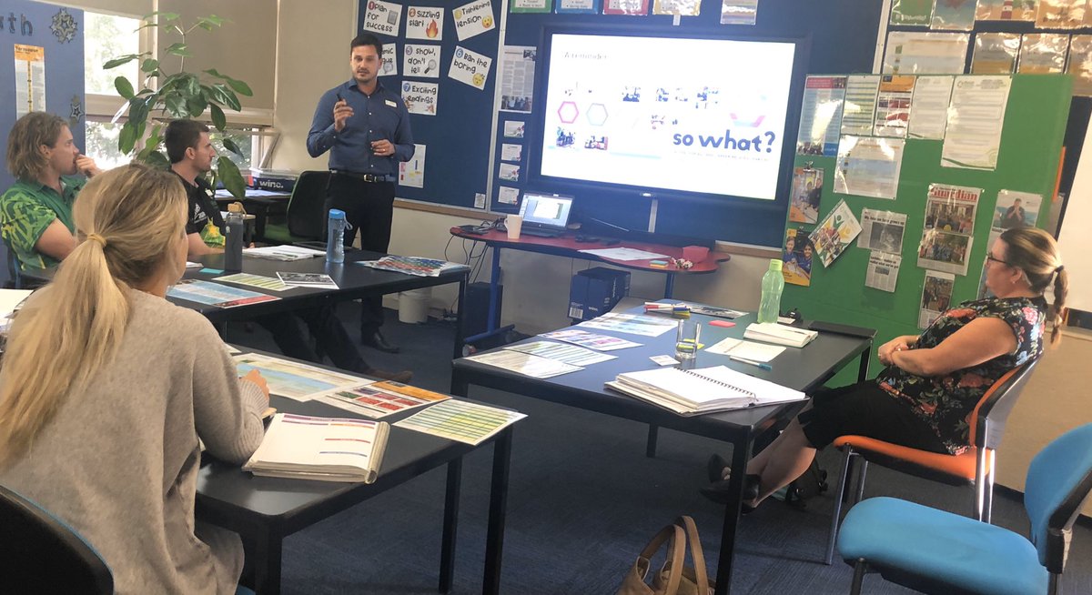 RangewaySchool's tweet photo. Today we commenced a collaborative partnership with @AllendaleTDS to create a unit of work with real life application using the So What? tool. Stay tuned for some exciting learning in Term 3... @LisaCriddle2 @Innovation_Unit @WA_Edu_News @TDS_SS_CO https://t.co/oabdSCNn8q