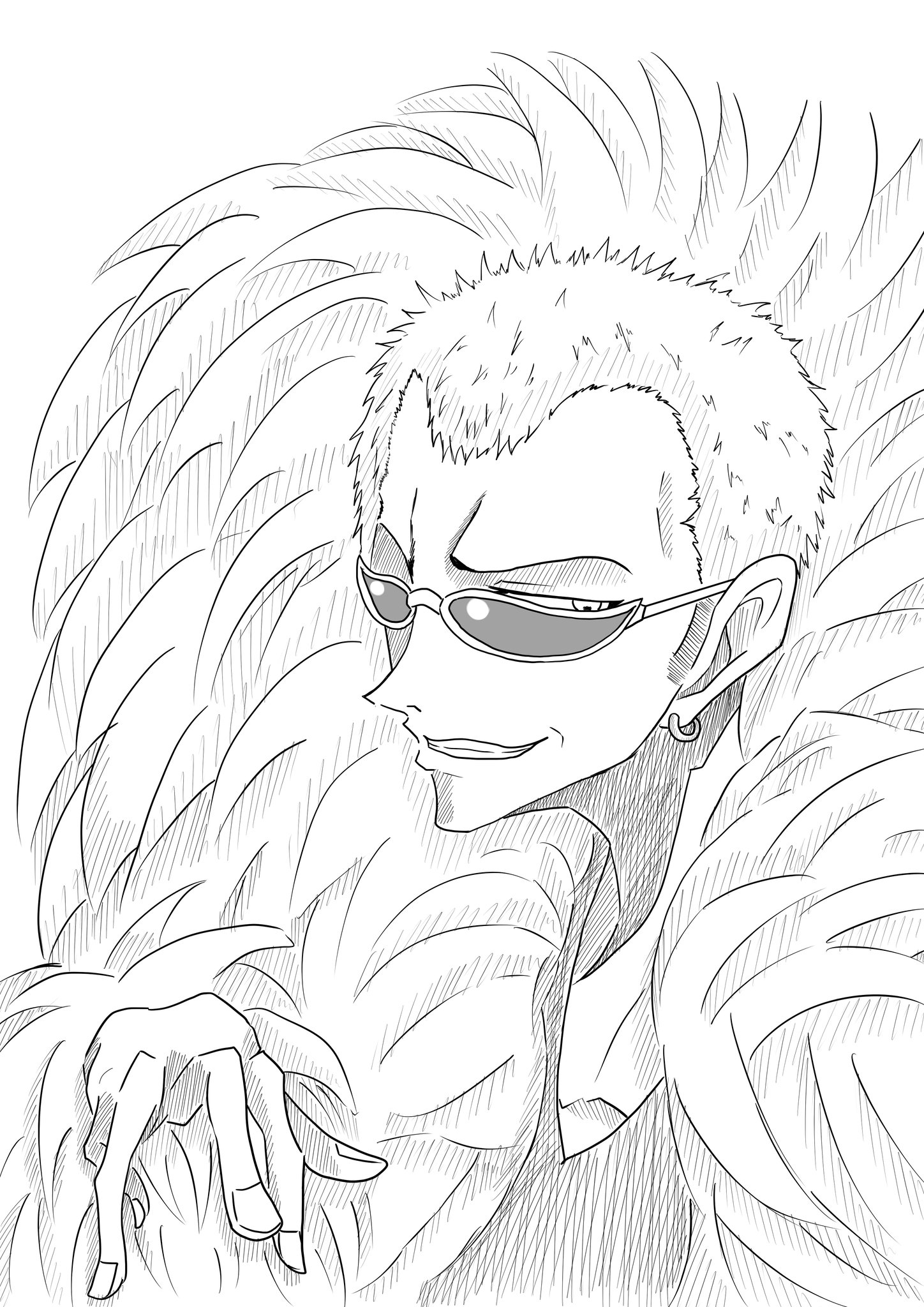 ついんふぁみこん 過去絵を描きなおしてみた 今回はワンピースのドフラミンゴです このモサモサが描きにくいような描きやすいような 笑 描いてみた イラスト 絵描きさんと繋がりたい ワンピース ドンキホーテ ドフラミンゴ T Co
